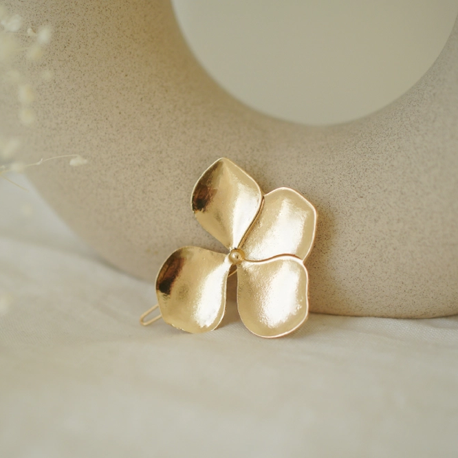 Barrette - Julie fleur dorée