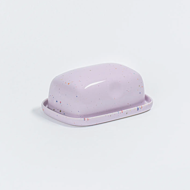 Beurrier tacheté en céramique - Lilas
