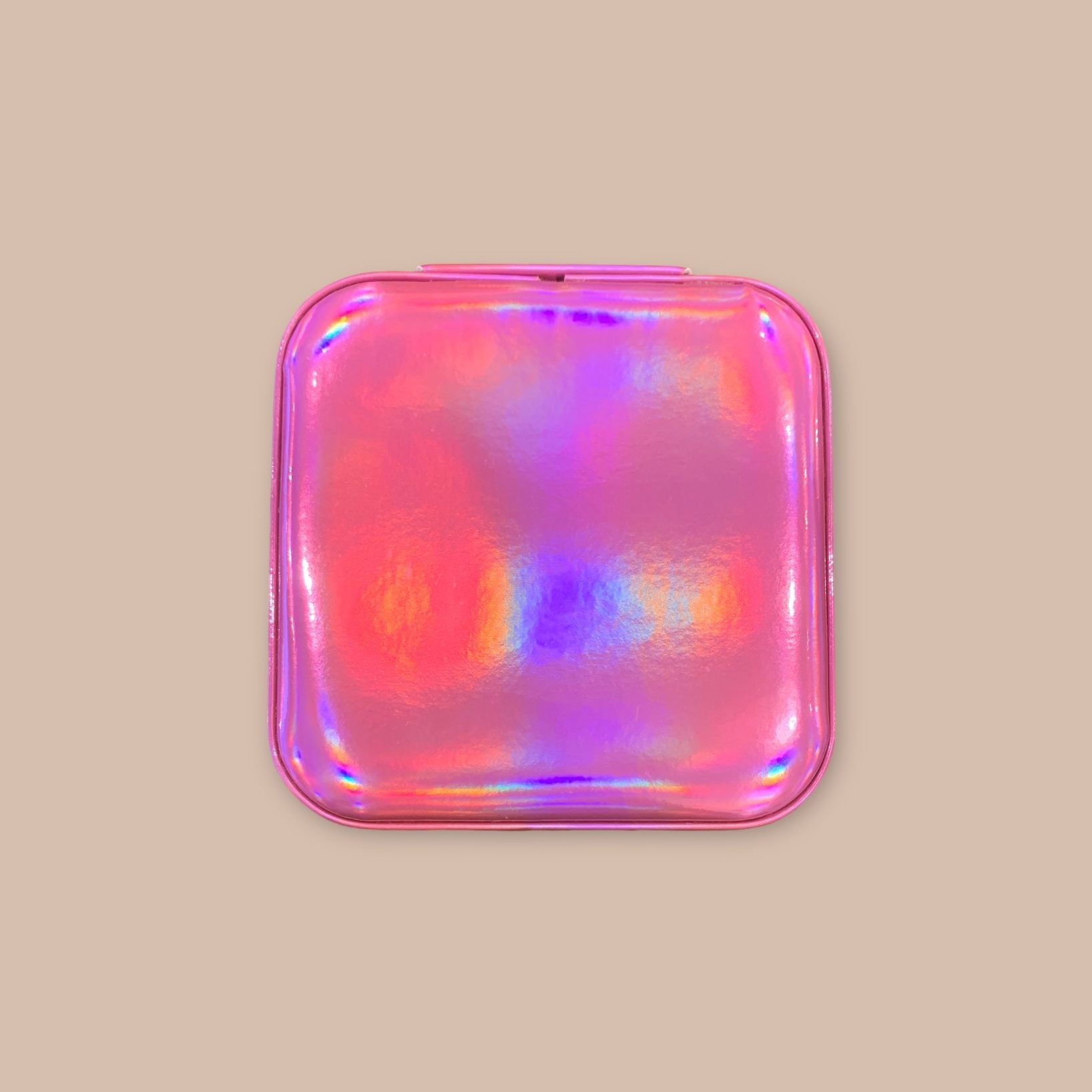 Boite à bijoux de voyage - Arc en ciel rose fluo