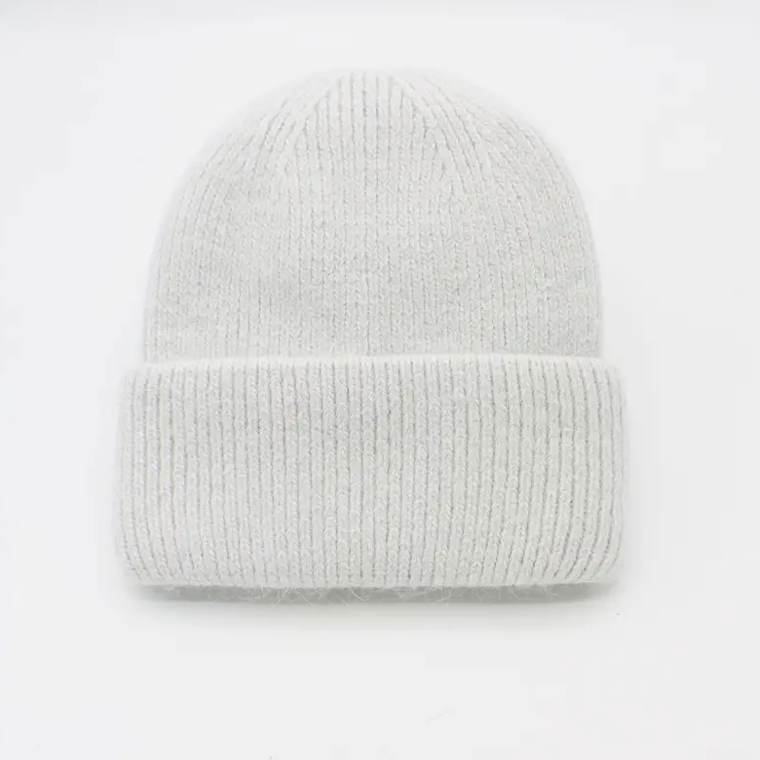 Bonnet Angora - Gris Clair