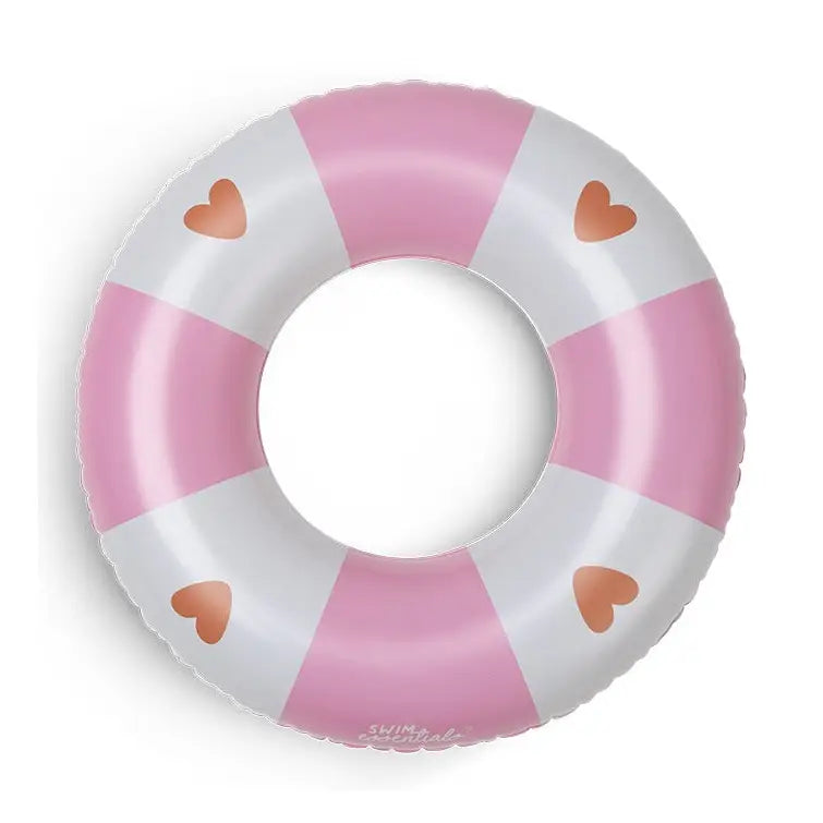 Bouée rose et blanche coeurs swim essentials