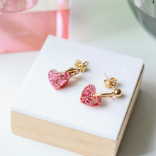 Boucles d'oreilles petit coeur Lucie - Peach gold