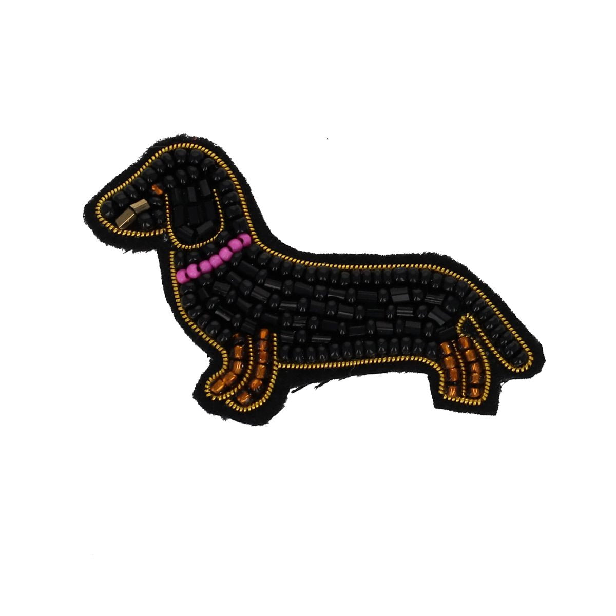 Broche en perles - Teckel