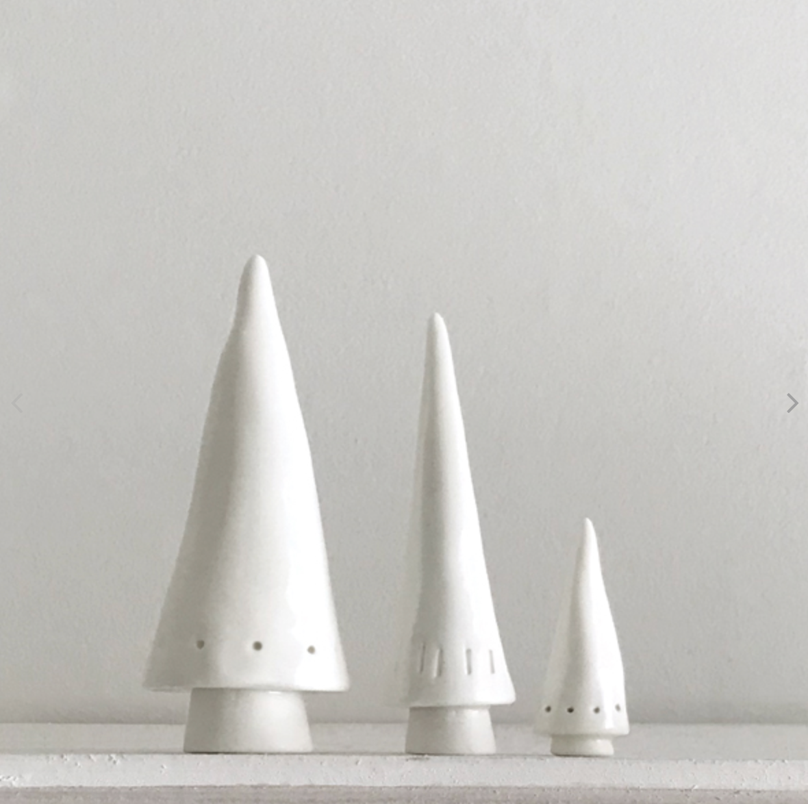Trio de petits sapins - Porcelaine