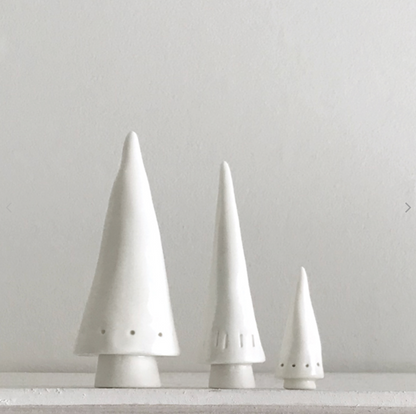 Trio de petits sapins - Porcelaine