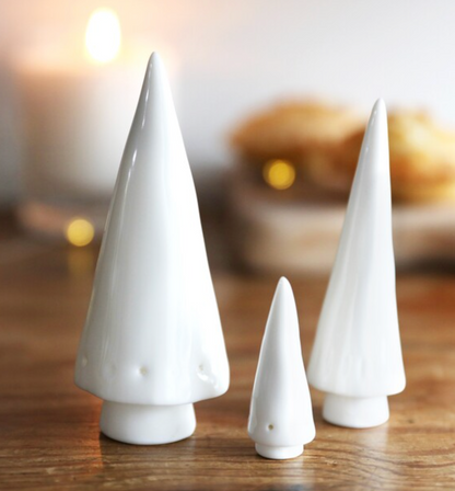 Trio de petits sapins - Porcelaine
