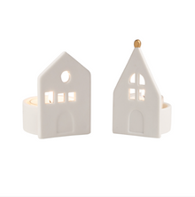Lot de 2 bougeoirs - Maison & église