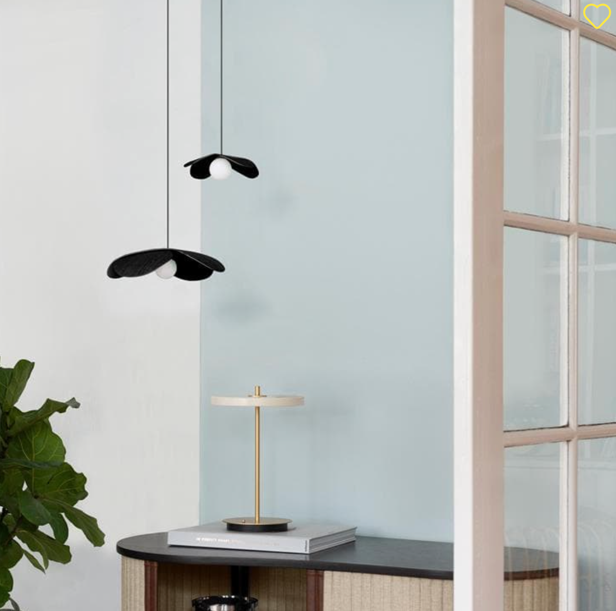 Suspension Forget me not Large - Black