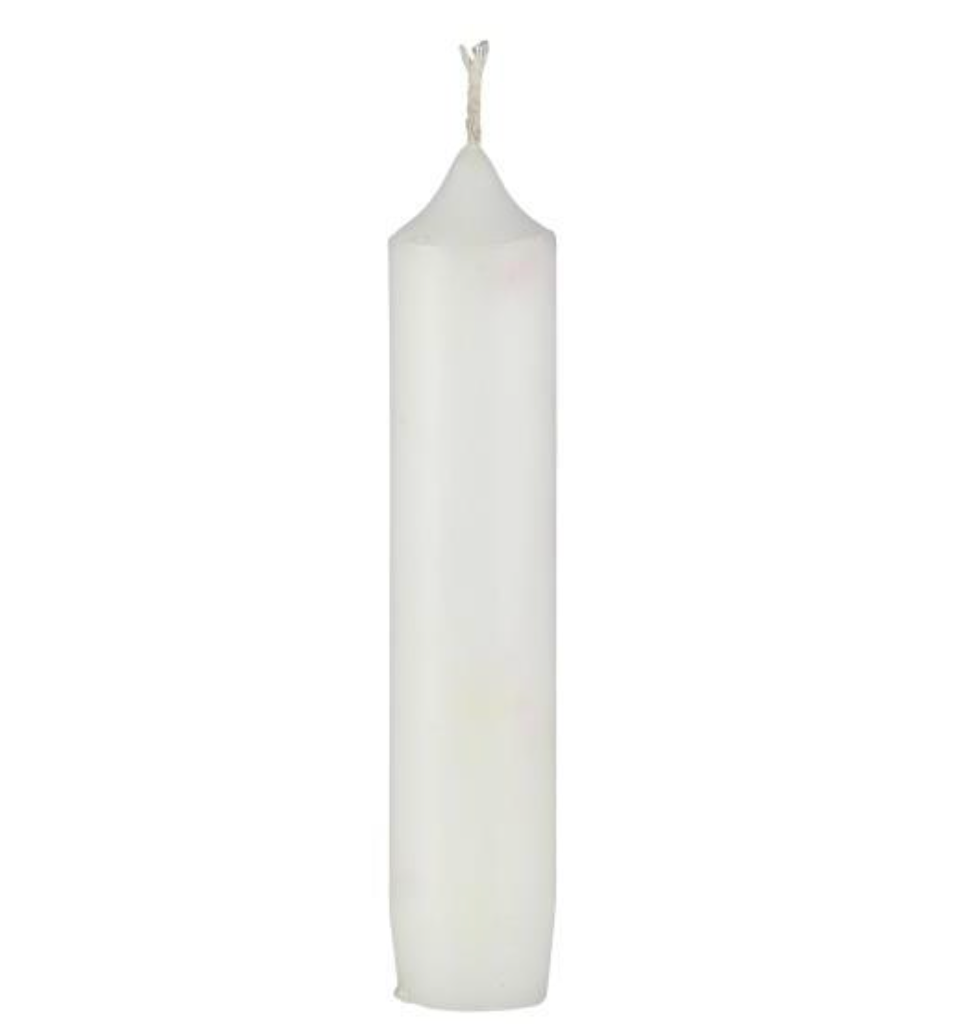 Petite bougie blanche (à l'unité) - ⌀ 2,2 cm