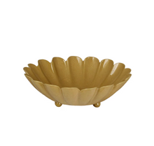 Coupelle fleur jaune en métal - S