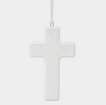 Petite croix à suspendre - Porcelaine