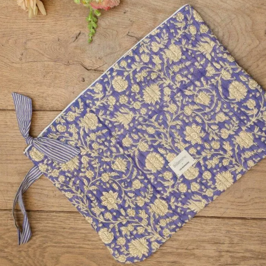 Pochette ordinateur 13' - IMPRIME ANJALI COBALT