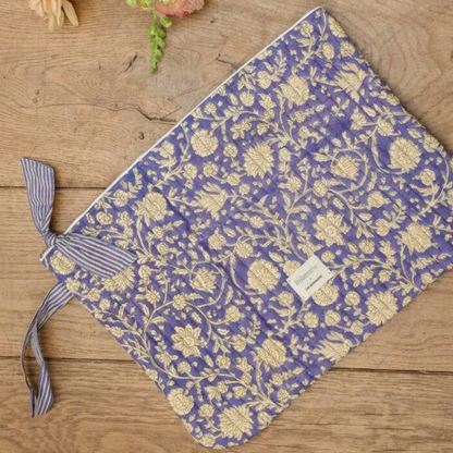 Pochette ordinateur 13' - IMPRIME ANJALI COBALT