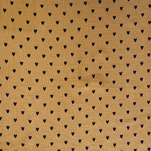 Lange/foulard gaze de coton - Coeurs camel