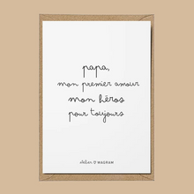 Carte - Papa, mon premier amour