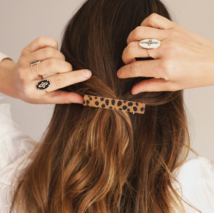 Barrette - Léopard caramel