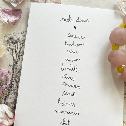 Carte - Mots doux