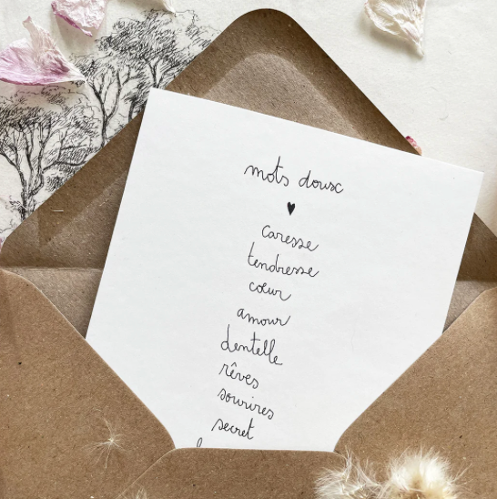 Carte - Mots doux