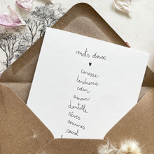 Carte - Mots doux