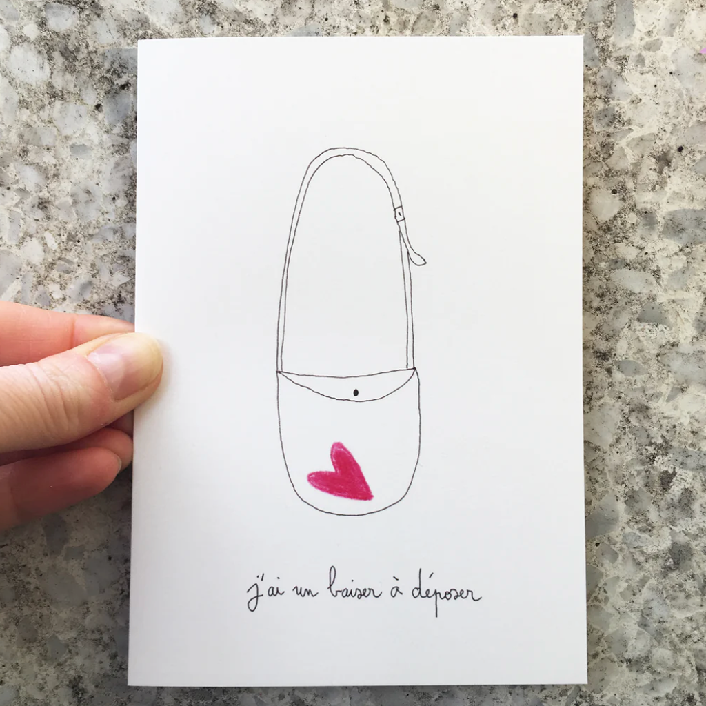 Carte - J'ai un baiser à déposer