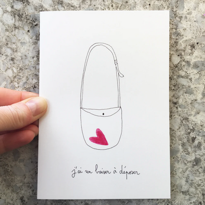 Carte - J'ai un baiser à déposer