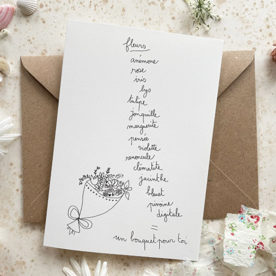 Carte - Bouquet de fleurs