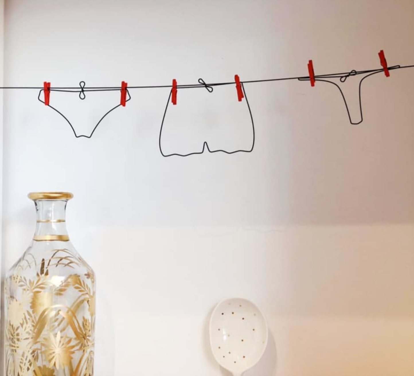 Corde à linge - fil de fer