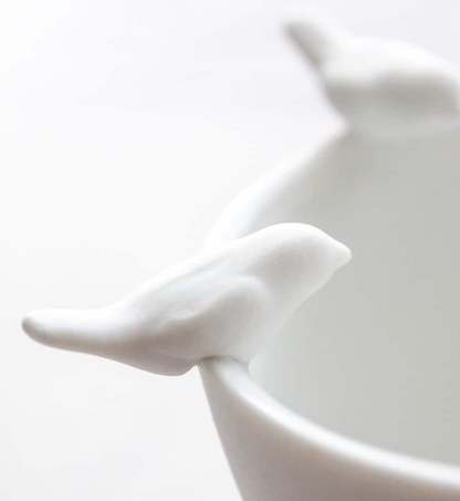 Coupelle trio d'oiseaux - Porcelaine