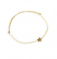 Bracelet - Etoile dorée & fil doré