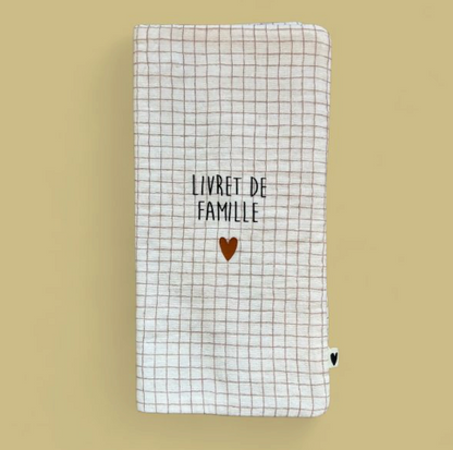 Protège livret de famille - Petits carreaux