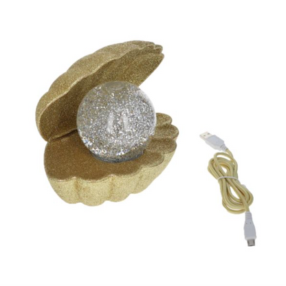 Lampe coquillage - doré pailleté