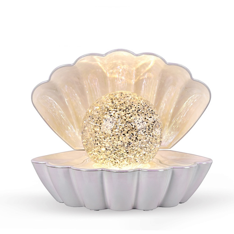 Lampe coquillage - blanc nacré