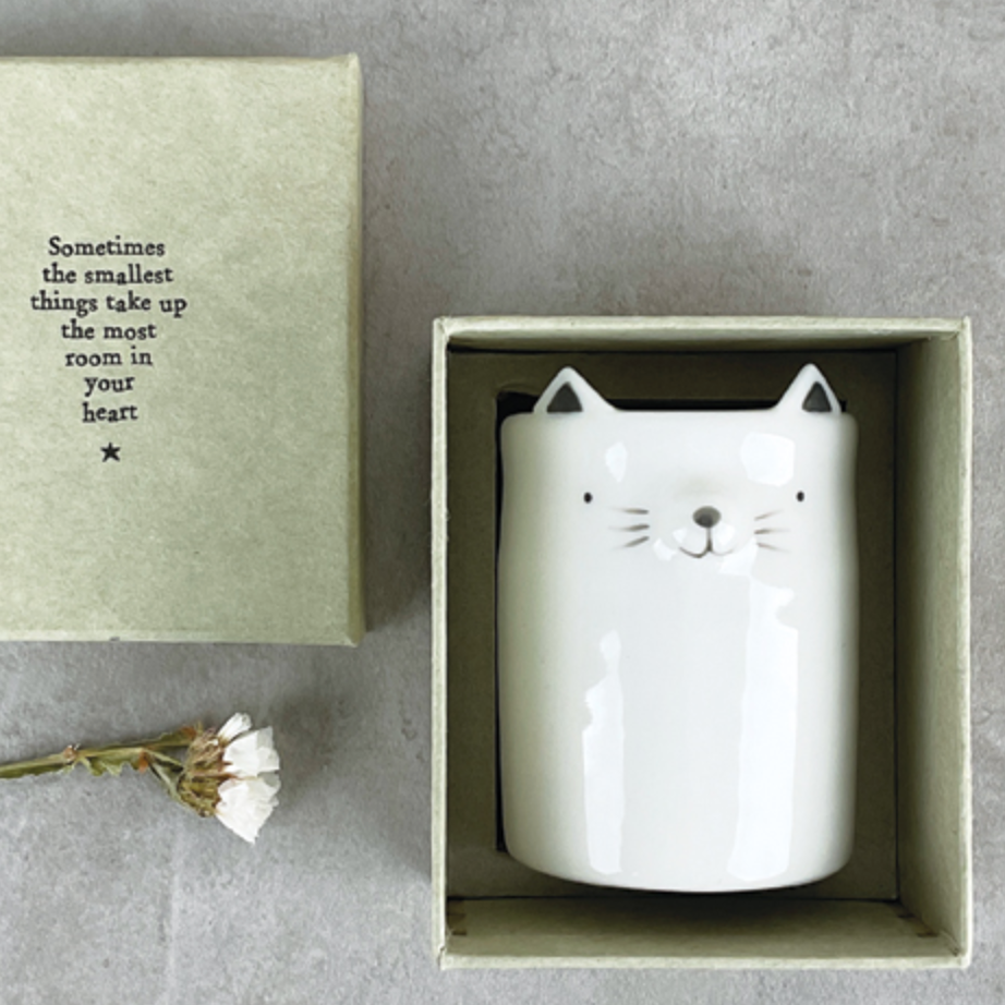 Vase/pot rond - Chat