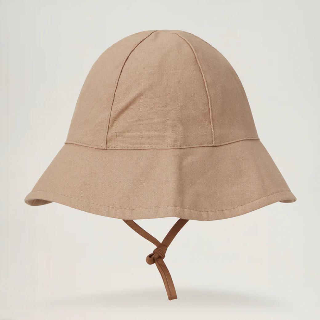 Chapeau en lin latté - Bébé 0-4 mois