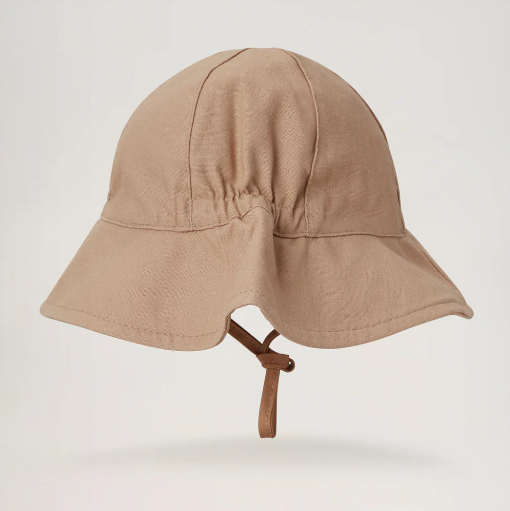 Chapeau en lin latté - Bébé 0-4 mois