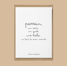 Carte - Parrain, un ami