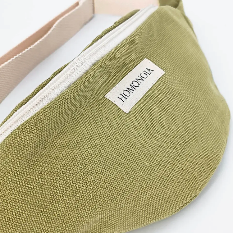 Banane en coton upcyclé - Vert amande