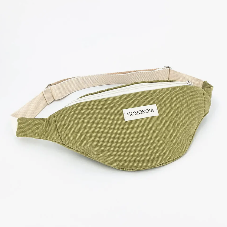 Banane en coton upcyclé - Vert amande
