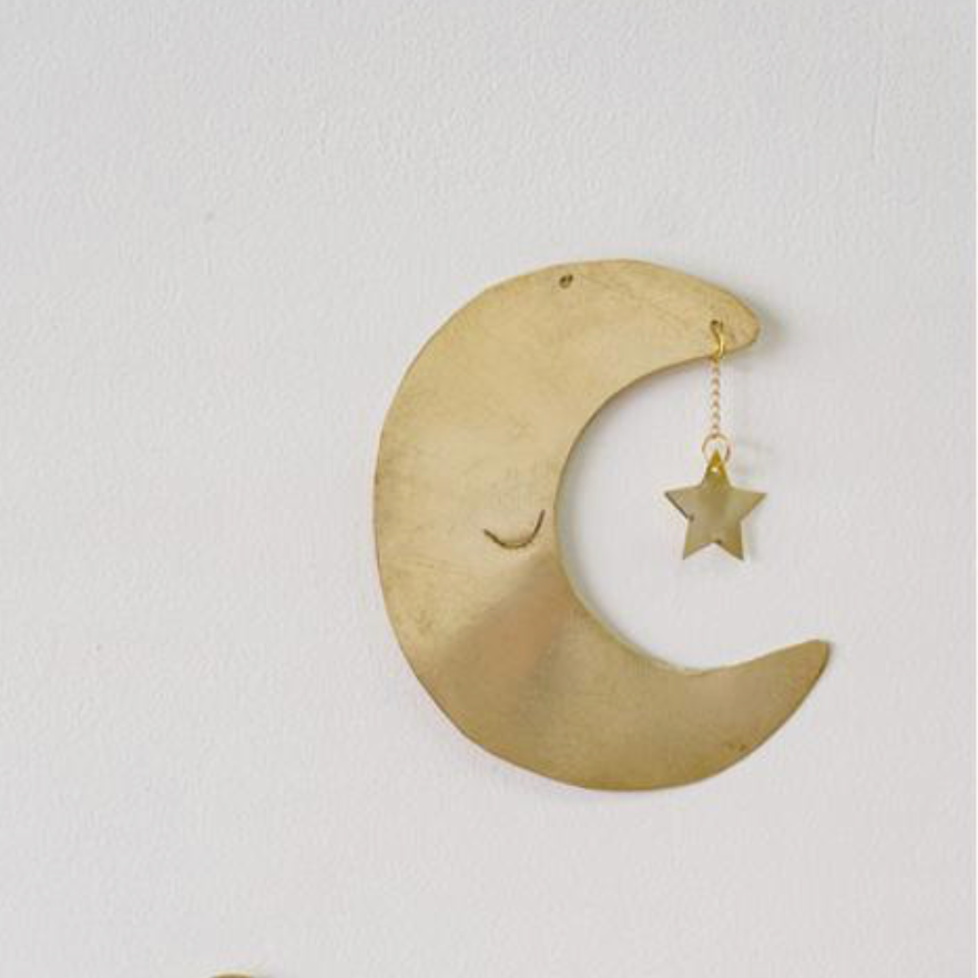 Décoration murale dorée - Lune