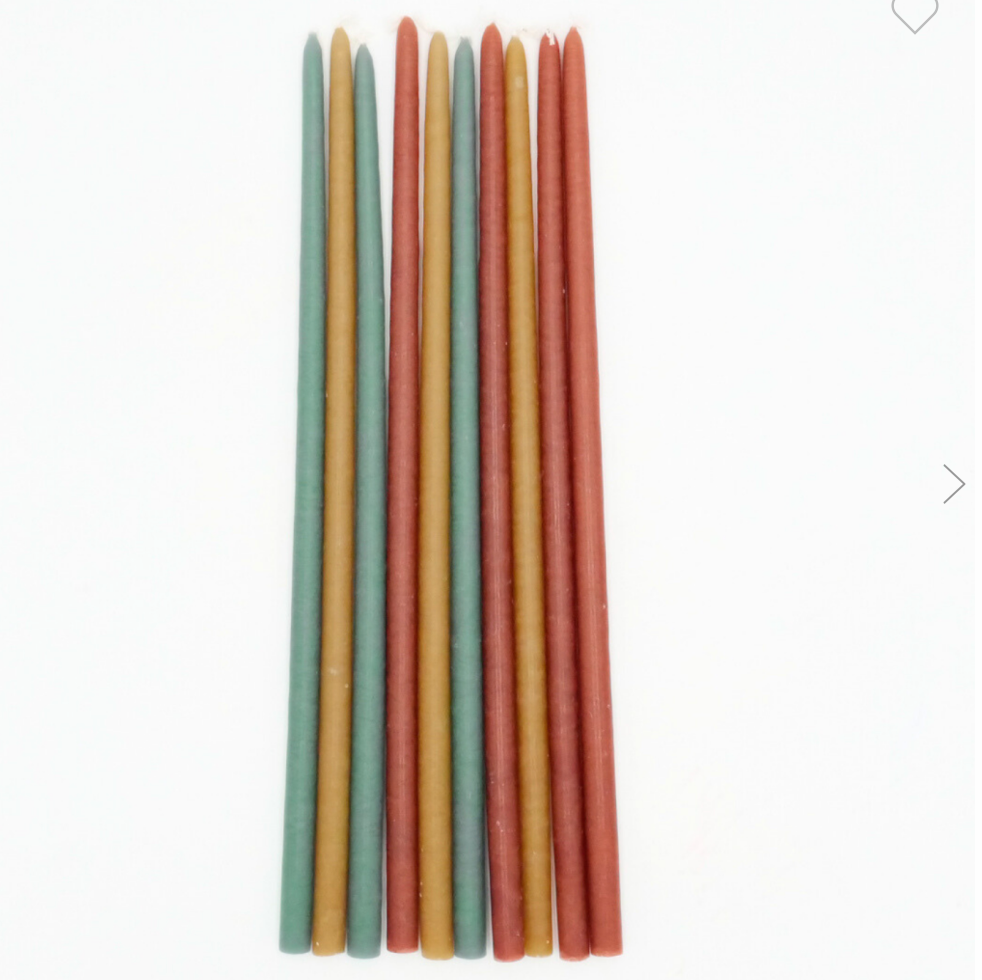 Coffret 10 bougies fines - Terracotta
