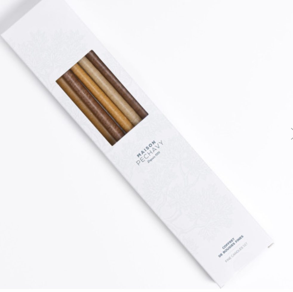 Coffret 10 bougies fines - Nude
