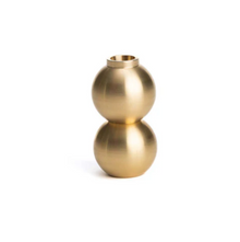 Lot de 2 bougeoirs sphères "fleuriste" - Laiton