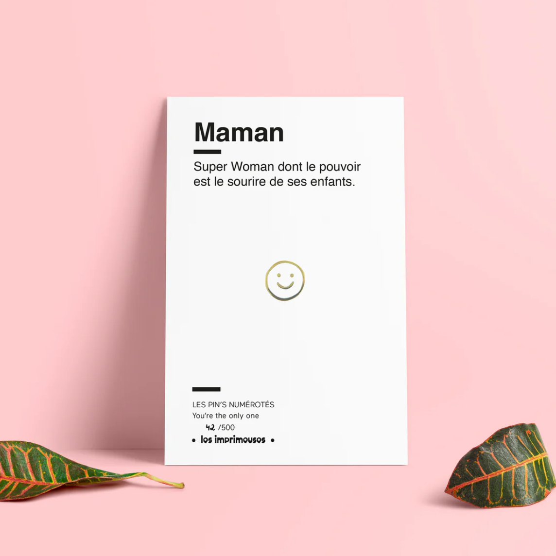 Pin's Maman - Smiley violet