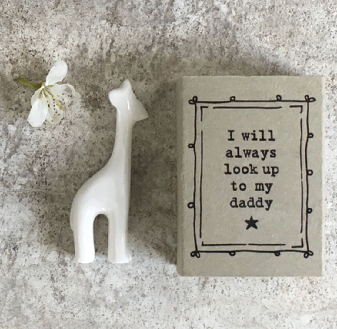 Mini boîte Girafe - I Will always look up to my daddy