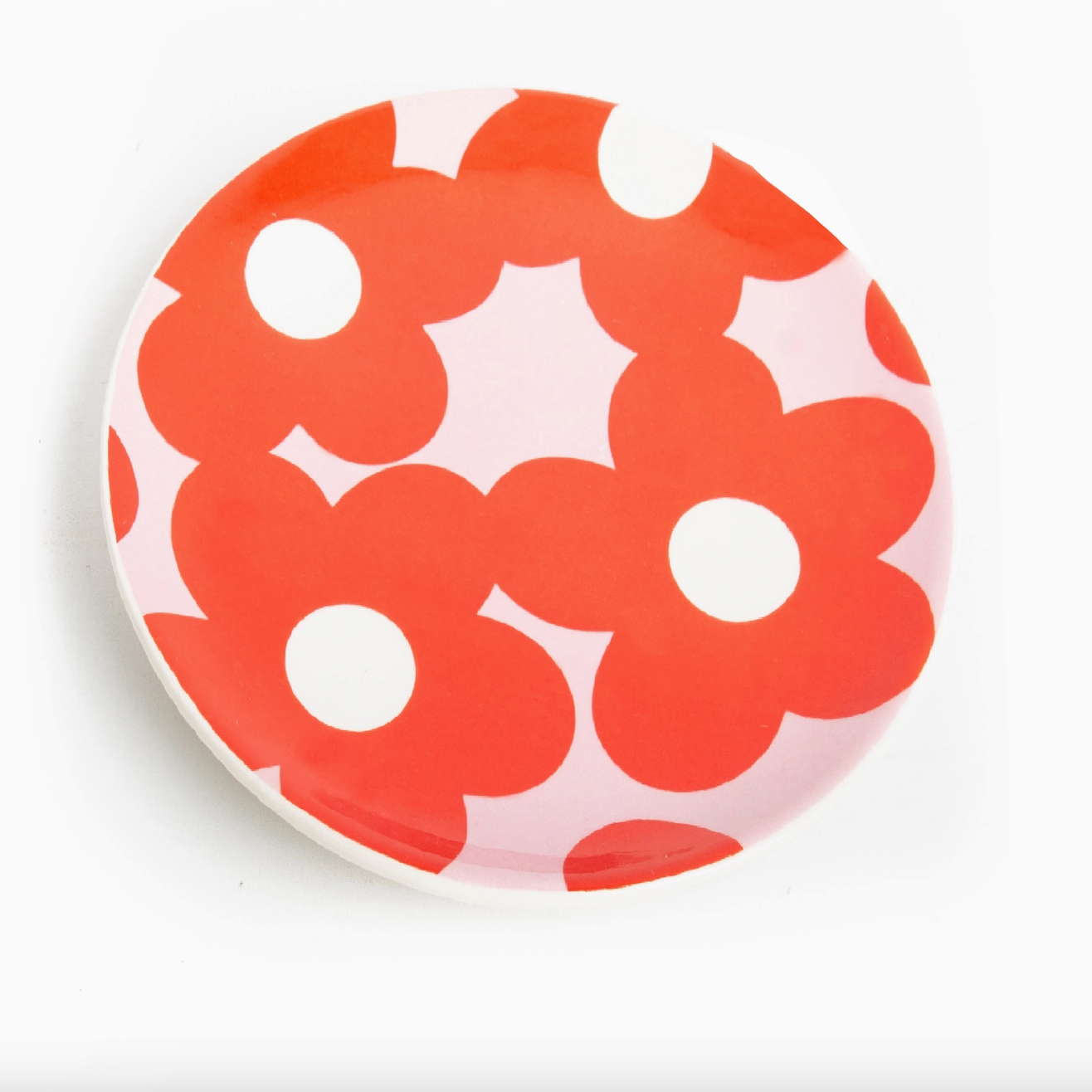Vide poche/coupelle - Fleurs rouges