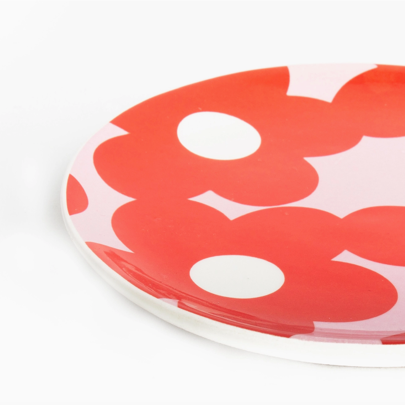 Vide poche/coupelle - Fleurs rouges