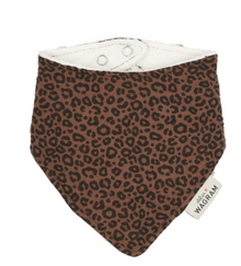 Bavoir bébé léopard marron