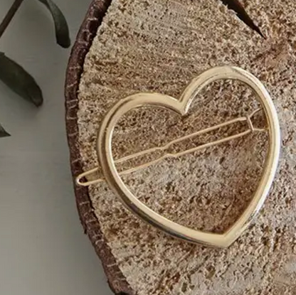 Barrette - Bella coeur doré