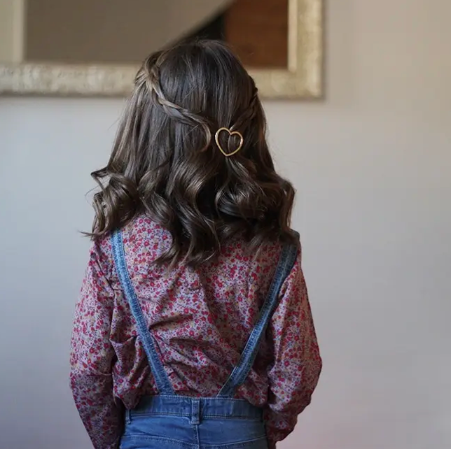 Barrette - Bella coeur doré