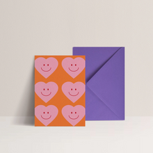 Carte - Coeurs smiley